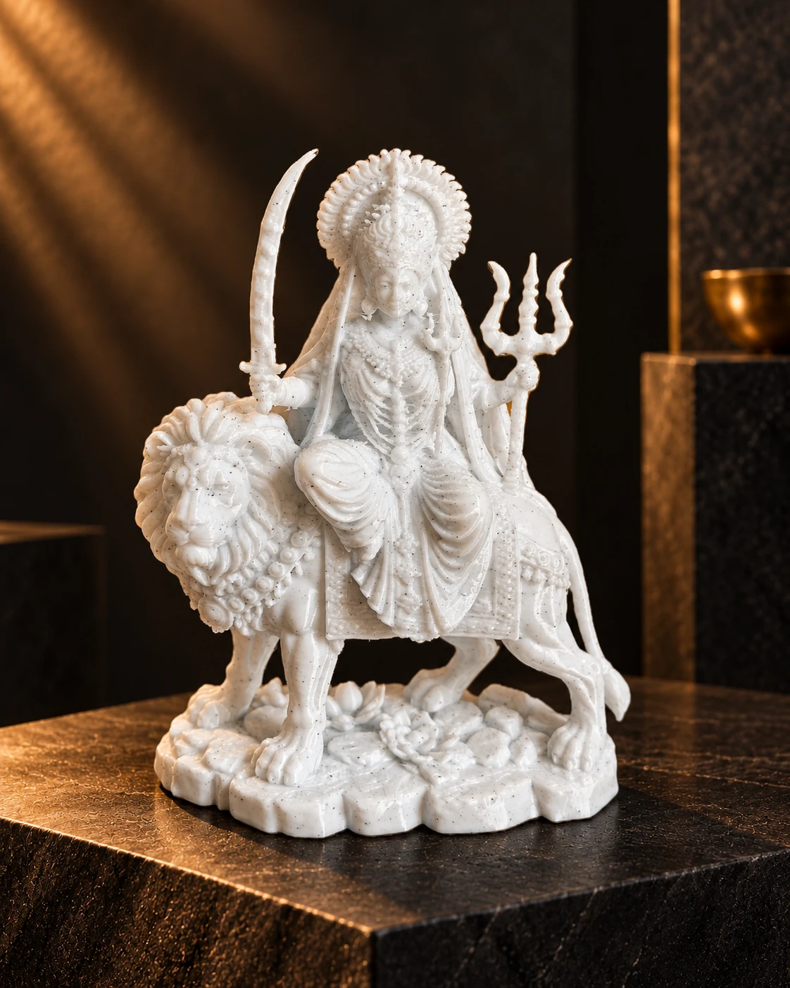 Ambe Maa in a dark editorial setting